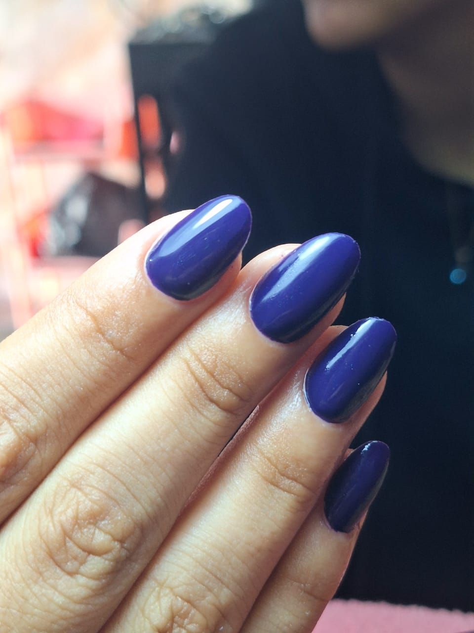 Holographic purple nails